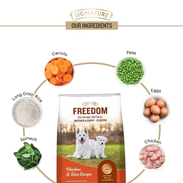 Freedom Chicken & Rice Starter (Mother & Puppy) Dog Dry Food - 1.2 kg Online Hot Sale