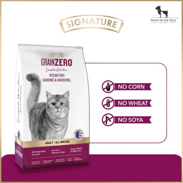 Signature Grain Zero Adult Cat Food - 7 kg - Ocean Fish Sardine & Mackerel on Sale