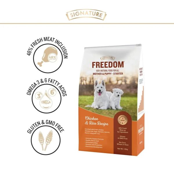 Freedom Chicken & Rice Starter (Mother & Puppy) Dog Dry Food - 1.2 kg Online Hot Sale