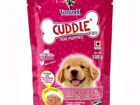 Cuddle Gravy, Wet Dog Food, for Puppy, Rich in Chicken 100 GMS(Pack of 10) For Cheap