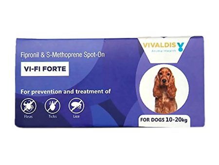 Vivaldis Vi-Fi Forte (10-20 Kg) - Pack Of Single Pipettes : Spot On For Prevention & Treatment Of Fleas, Ticks And Chewing Lice Infestation Discount