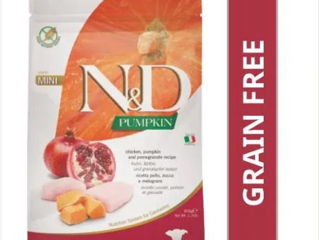 FARMINA N&D Pumpkin - Chicken & Pomegranate - Grain Free - Dog Dry Food - Puppy - Mini Breed 800g Online