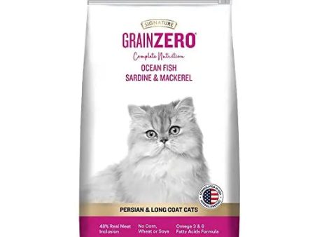 Signature Grain Zero Persian & Long Coat Cat Food - 7 kg - Ocean Fish Sardine & Mackerel Supply