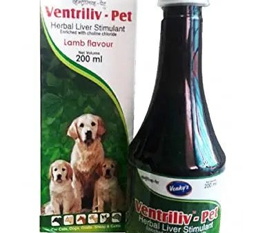 Venkys Ventriliv Herbal Liver Stimulant Supplement pet Syrup 200ml (Pack of 2) Online now