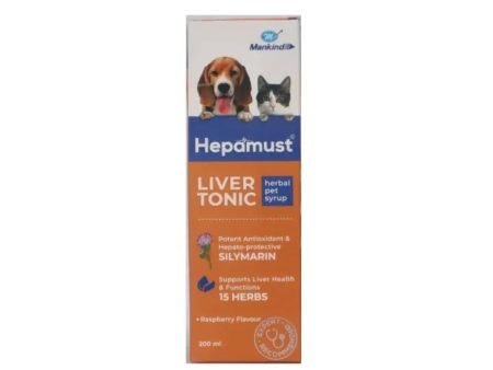 Hepamust Herbal Liver Tonic Syrup 200 ml for pets Hot on Sale