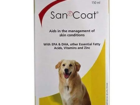 San Coat for Dogs - A Concentrated Fatty Acids Supplement (150ml) Online now