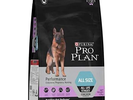 PURINA Pro Plan Performance Dry Dog Food For All Life Stages Chicken 12 Kg, 1 Count Online now