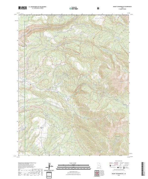 US Topo 7.5-minute map for Mount Tukuhnikivatz UT Online