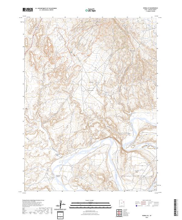 US Topo 7.5-minute map for Vernal SE UT Sale