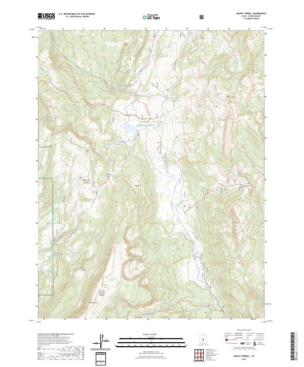 US Topo 7.5-minute map for Mount Terrill UT Hot on Sale