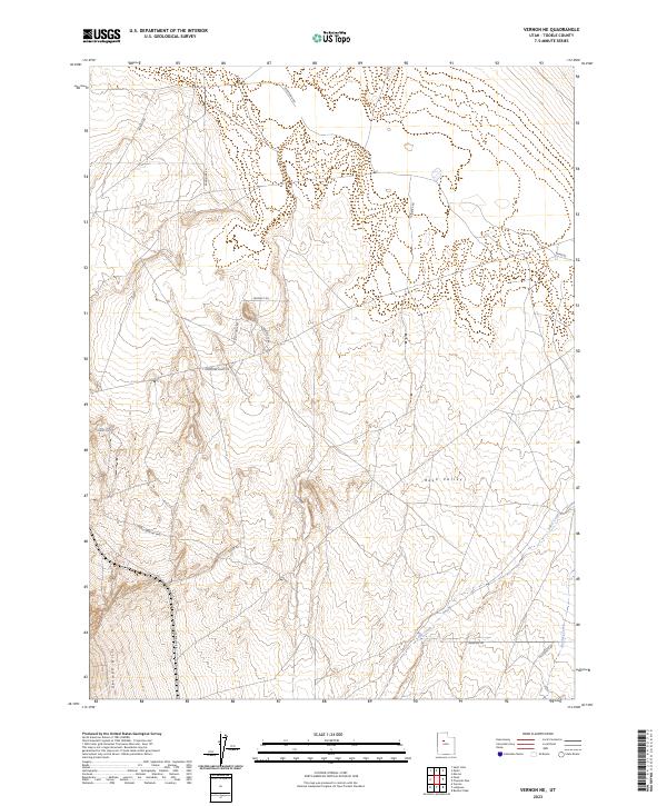 US Topo 7.5-minute map for Vernon NE UT Online Hot Sale