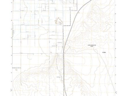 USGS US Topo 7.5-minute map for Yuma SE AZ 2021 Supply