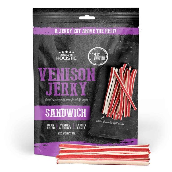 20% OFF: Absolute Holistic Venison & Whitefish Sandwich Grain Free Dog Treats 100g Online now