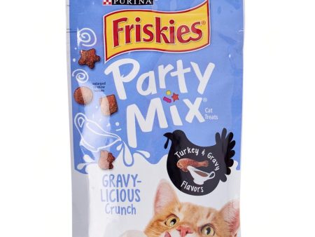 15% OFF: Friskies Party Mix Gravy-licious Crunch Turkey & Gravy Cat Treats 60g For Discount